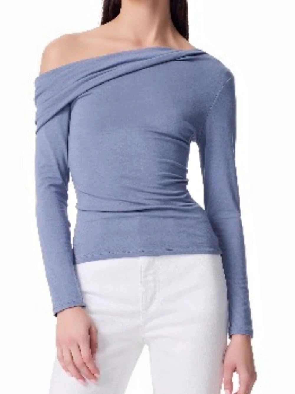 Robert Rodriguez Simonette Twisted One-Shoulder Long Sleeve Top